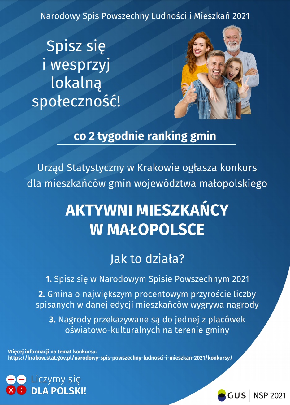 Plakat narodowy spis powszechny 2021